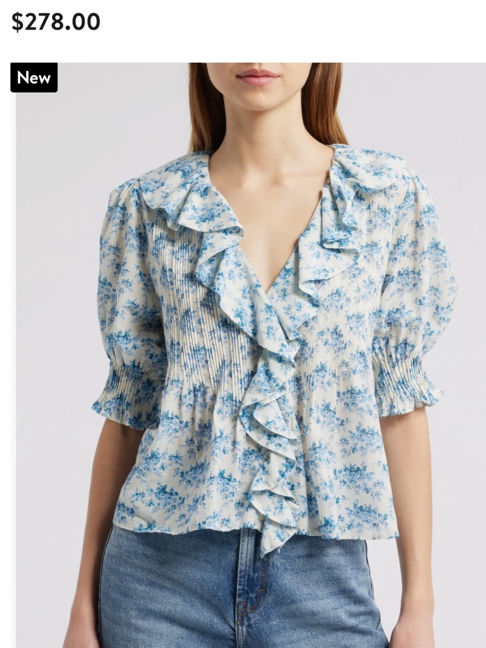 Doen Henri Top - Bleu Rosier Floral - Picture 2 of 6